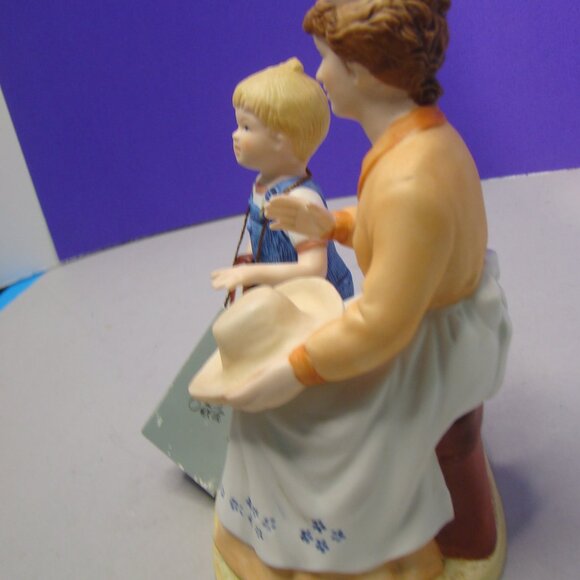 VTG 1985 Homco Home Interiors Denim Days Danny's Mom Bisque Figurine w/Tag 1511 - Picture 8 of 16